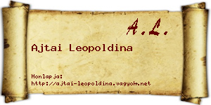 Ajtai Leopoldina névjegykártya